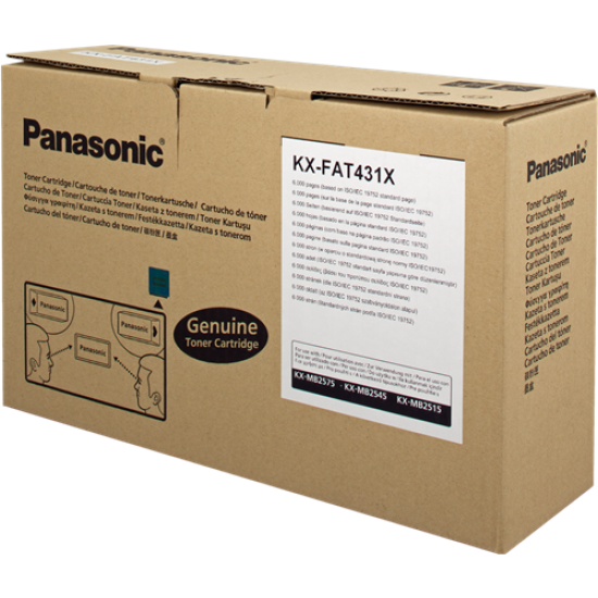 Panasonic KX-FAT431X Orjinal Toner - KX-MB2575 / KX-MB2545 / KX-MB2515 T6734 Panasonic KX-FAT431X Orjinal Toner - KX-MB2575 / KX-MB2545 / KX-MB2515 T6734