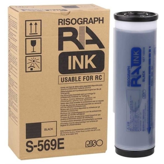 Risograph S-569E Siyah Mürekkep - RC 4500 / RC 5600 T31 Risograph S-569E Siyah Mürekkep - RC 4500 / RC 5600 T31