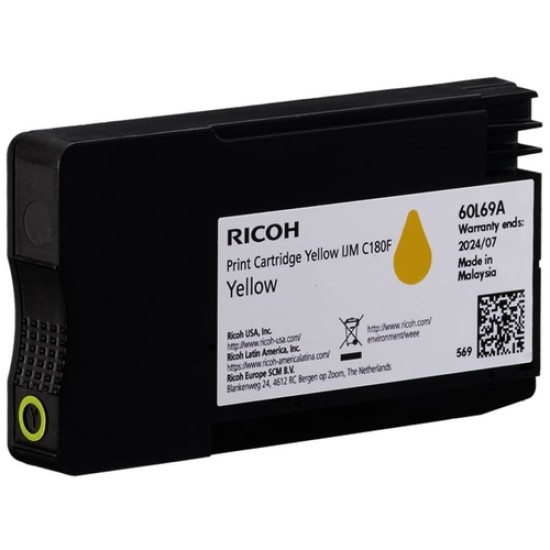 Ricoh 408520 Sarı Orjinal Kartuş - IJM C180F Ricoh 408520 Sarı Orjinal Kartuş - IJM C180F