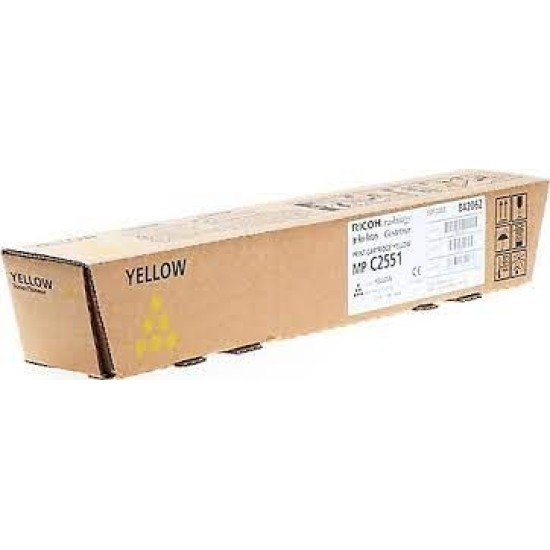 Ricoh 842062 Sarı Orjinal Toner Yüksek Kapasiteli - MP-C2030 / MP-C2050 Ricoh 842062 Sarı Orjinal Toner Yüksek Kapasiteli - MP-C2030 / MP-C2050