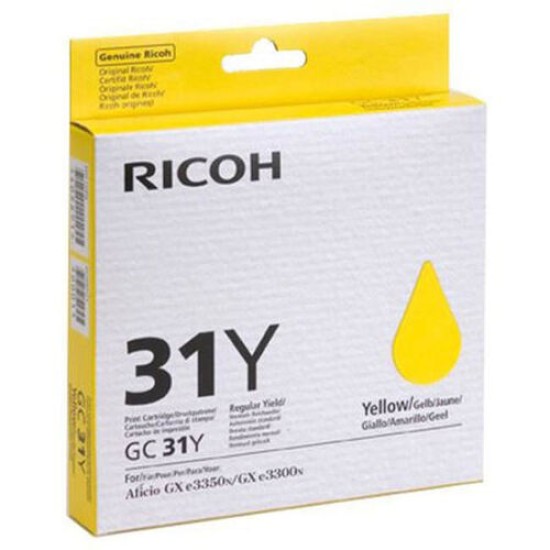 Ricoh GC-31 Sarı Orjinal Kartuş 405691 GXe3300N, GXe3350N, GXe5550N, GXe7770N T12298 Ricoh GC-31 Sarı Orjinal Kartuş 405691 GXe3300N, GXe3350N, GXe5550N, GXe7770N T12298