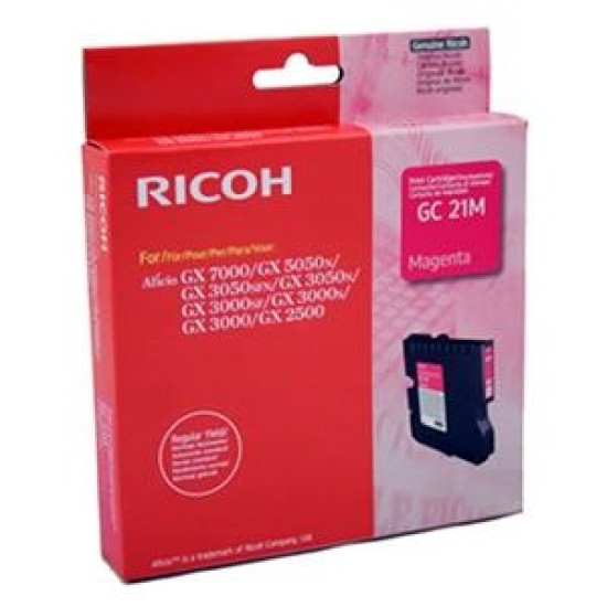 Ricoh GC21M Kırmızı Orjinal Kartuş - GX2500 , GX3050 , GX3000 , GX5050 T7424 Ricoh GC21M Kırmızı Orjinal Kartuş - GX2500 , GX3050 , GX3000 , GX5050 T7424