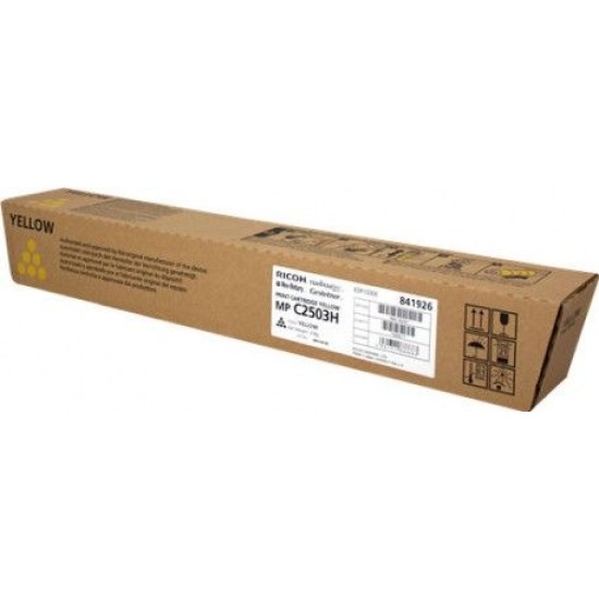 Ricoh MP-C2503H Sarı Orjinal Toner 841926 - MP-C2503 / MP-C2011 T8876 Ricoh MP-C2503H Sarı Orjinal Toner 841926 - MP-C2503 / MP-C2011 T8876