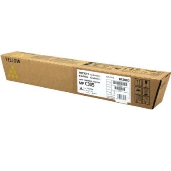Ricoh MP-C305 842080 Sarı Orjinal Toner - MPC305 / MPC306 T3250 Ricoh MP-C305 842080 Sarı Orjinal Toner - MPC305 / MPC306 T3250