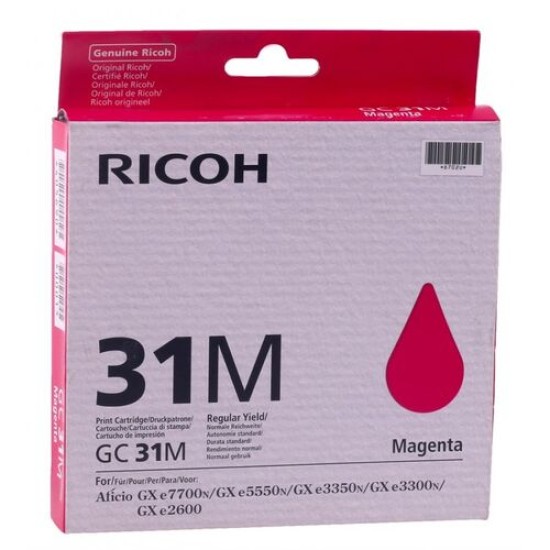 Ricoh NRG GC31M Kırmızı Orjinal Kartuş - GXe3300N / GXe3350N T2786 Ricoh NRG GC31M Kırmızı Orjinal Kartuş - GXe3300N / GXe3350N T2786