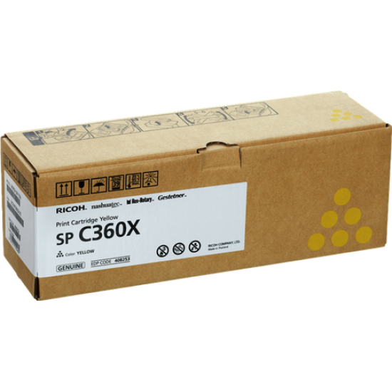 Ricoh SP C361X Sarı Orjinal Toner 408253 T15394 Ricoh SP C361X Sarı Orjinal Toner 408253 T15394