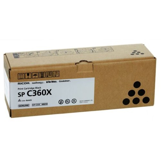 Ricoh SP C361X Siyah Orjinal Toner 408250 T15390 Ricoh SP C361X Siyah Orjinal Toner 408250 T15390