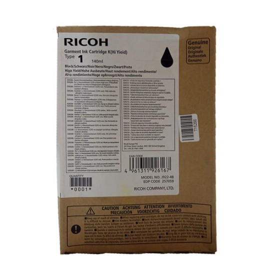 Ricoh Type 1 257059 Siyah Orjinal Kartuş - Ri1000 T15266