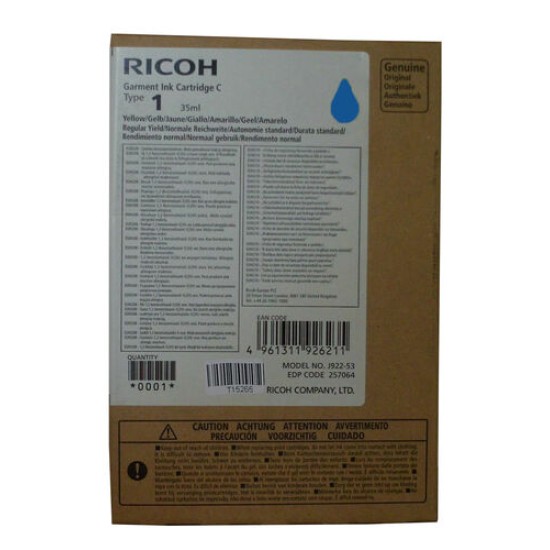 Ricoh Type 1 257064 Mavi Orjinal Toner - Ri1000 T15265