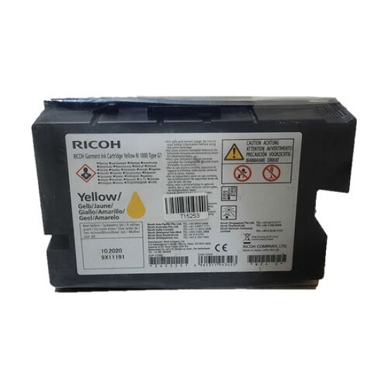 Ricoh Type G1 342555 Sarı Orjinal Kartuş - Ri1000 T15253 Ricoh Type G1 342555 Sarı Orjinal Kartuş - Ri1000 T15253