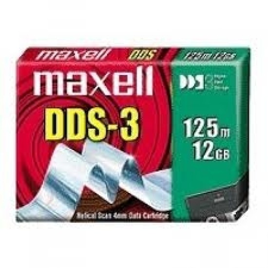 Maxell DDS-3 HS4-125s 12 GB / 24 GB 125m , 4mm Data Kartuşu T2089 Maxell DDS-3 HS4-125s 12 GB / 24 GB 125m , 4mm Data Kartuşu T2089
