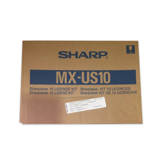 Sharp MX-US10 Sharpdesk 10 License Kit - MX-5001N / MX-4101N Sharp MX-US10 Sharpdesk 10 License Kit - MX-5001N / MX-4101N