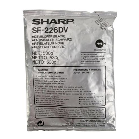 Sharp SF-226DV SF-2216 / 2218 / 2320 Orjinal Developer T9053 Sharp SF-226DV SF-2216 / 2218 / 2320 Orjinal Developer T9053