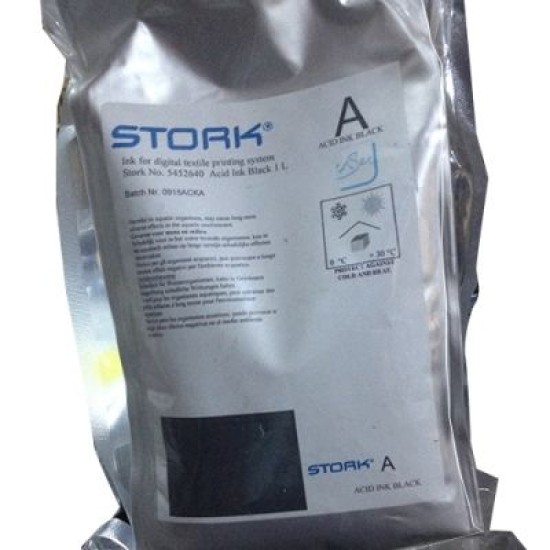 Stork 5452640 Acid Ink Asit Boya Siyah Tekstil Mürekkebi 1 Lt. T5716 Stork 5452640 Acid Ink Asit Boya Siyah Tekstil Mürekkebi 1 Lt. T5716