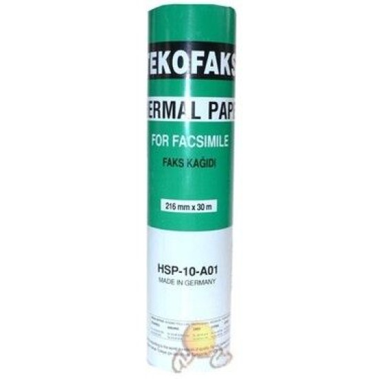 Tekofaks HSP-10-A31 Muadil Faks Kağıdı Termal Rulo - 210x30m T15042 Tekofaks HSP-10-A31 Muadil Faks Kağıdı Termal Rulo - 210x30m T15042