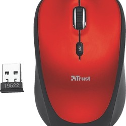 Trust Yvi Kablosuz Kırmızı Mini Mouse TRU19522 T17603 Trust Yvi Kablosuz Kırmızı Mini Mouse TRU19522 T17603