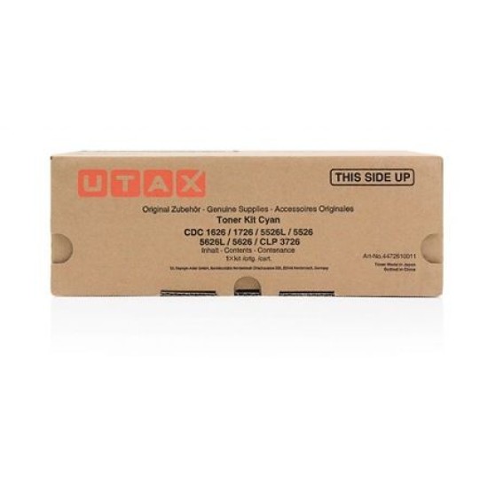 Utax CLP-3726, CDC-1626 / 1726 / 5526L/ 5626 Mavi Orjinal Toner Triumph Adler DCC-2626 / 2726 4472610011 T9487 Utax CLP-3726, CDC-1626 / 1726 / 5526L/ 5626 Mavi Orjinal Toner Triumph Adler DCC-2626 / 2726 4472610011 T9487