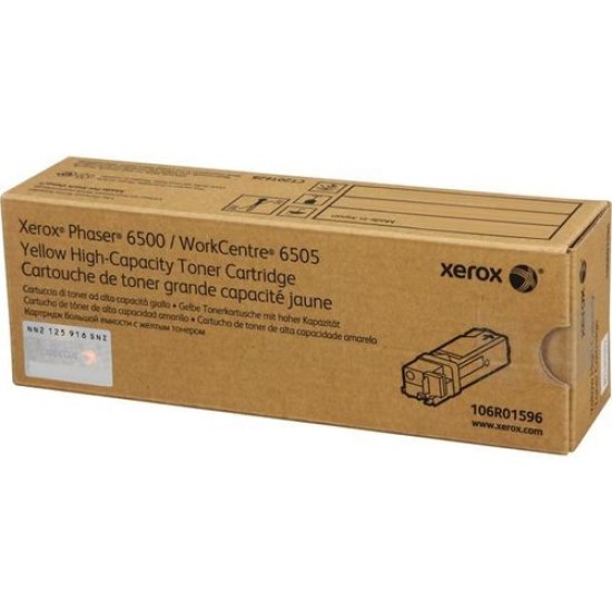 Xerox 106R01596 Sarı Orjinal Toner Yüksek Kapasite - Phaser 6500 T11674 Xerox 106R01596 Sarı Orjinal Toner Yüksek Kapasite - Phaser 6500 T11674