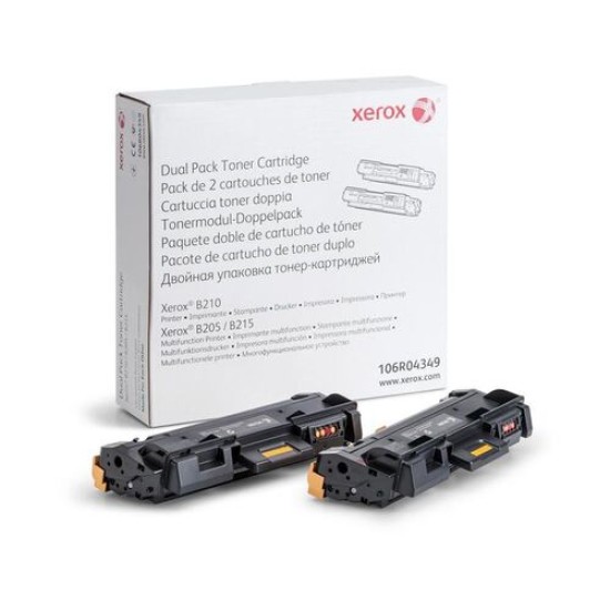 Xerox 106R04349 2'li Paket Siyah Orjinal Toner - B205 / B210 / B215 T12295 Xerox 106R04349 2'li Paket Siyah Orjinal Toner - B205 / B210 / B215 T12295
