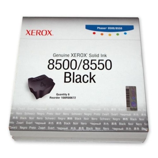 Xerox 108R00672 Siyah Orjinal Katı Mürekkep Toner 6lı Paket - Phaser 8500 T7094