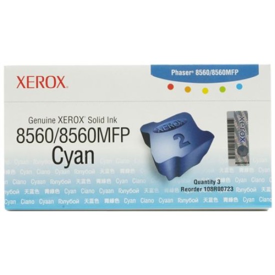 Xerox 108R00723 Mavi Orjinal Katı Mürekkep Toner 6lı Paket - Phaser 8560 T7097 Xerox 108R00723 Mavi Orjinal Katı Mürekkep Toner 6lı Paket - Phaser 8560 T7097