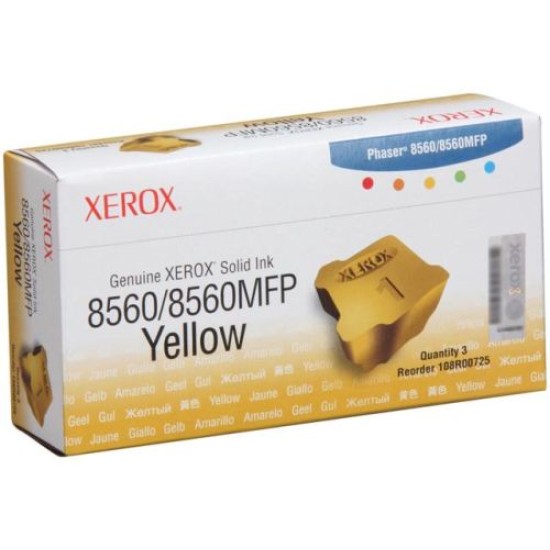 Xerox 108R00725 Sarı Katı Mürekkep Toner 6lı Paket - Phaser 8560 T7096 Xerox 108R00725 Sarı Katı Mürekkep Toner 6lı Paket - Phaser 8560 T7096