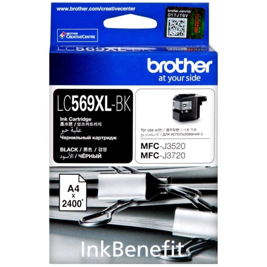 Brother LC569XLBK Yüksek Kapasite Siyah Orjinal Kartuş - MFC-J3720 Brother LC569XLBK Yüksek Kapasite Siyah Orjinal Kartuş - MFC-J3720