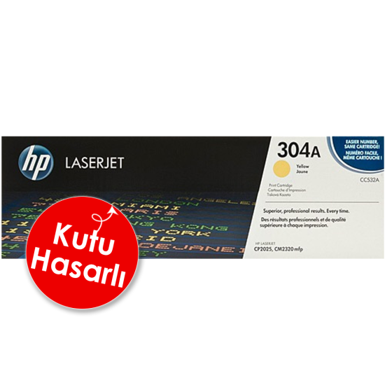 HP CC532A 304A Sarı Orjinal Toner CP2025n CP2025dn CF372AMDEN AYRILMA HP CC532A 304A Sarı Orjinal Toner CP2025n CP2025dn CF372AMDEN AYRILMA
