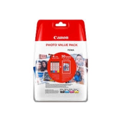Canon CLI-571 (0386C005AA) BK/C/M/Y Multipaket Kartuş + Fotoğraf Kağıdı - MG5700 / MG6800