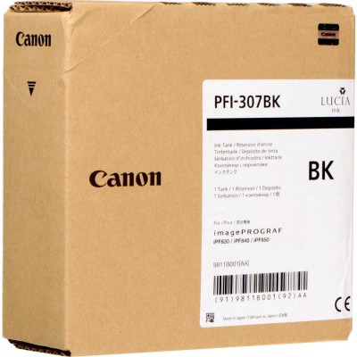 Canon PFI-307BK (9811B001) Siyah Orjinal Kartuş - iPF830 / iPF840