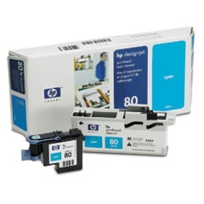 HP C4821A Mavi Kafa Kartuşu + Temizleyici - DesignJet 1050C