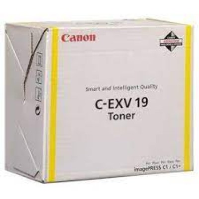 Canon C-EXV19Y (0400B002) Sarı Orjinal Toner - imagePRESS C1
