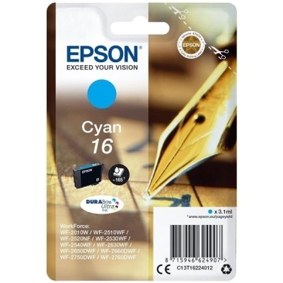 Epson C13T16224020 Mavi Orjinal Kartuş