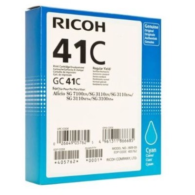 Ricoh GC41C 405762 Geljet Mavi Orjinal Kartuş