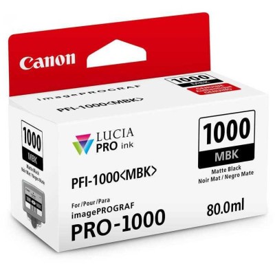 Canon PFI-1000MBK 0545C001 Mat Siyah Orjinal Kartuş