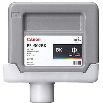 Canon PFI-302BK Siyah Orjinal Kartuş 330 Ml. - iPF8000 / iPF8100