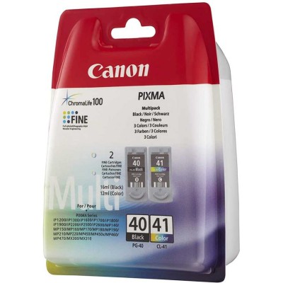 Canon PG 40 CL 41 Siyah Renkli İkili Paket Orjinal Kartuş iP1200 iP1300