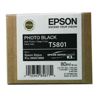 Epson C13T580100 Foto Siyah Orjinal Kartuş - Stylus Pro 3800