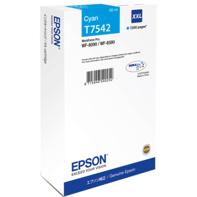 Epson C13T754240 Mavi Orjinal Kartuş - WF-8090 / WF-8590