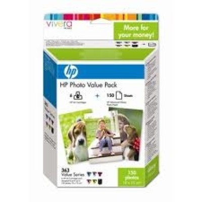 HP Q7966EE (363) Set Kartuş Fotoğraf Paketi (6 Kartuş + 150 Fotoğraf Kağıdı)
