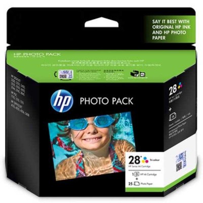 HP Q8893AA Renkli Orjinal Kartuş + 25 Fotoğraf Kağıdı
