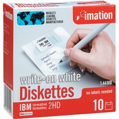 Imation MF2HD 3.5 HD 1,44 MB Floppy Disk - Biçimlendirilmiş Disket 10LU Paket