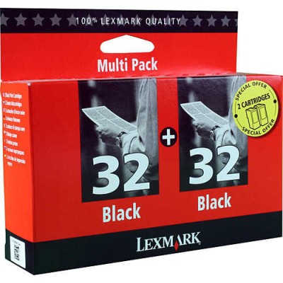 Lexmark 32+32 80D2956 İkili Paket Siyah Kartuş - X3350 / X5470