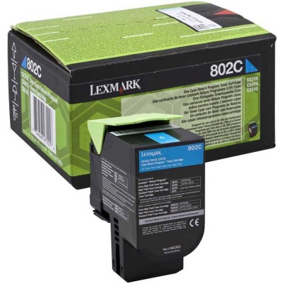 Lexmark 80C20C0 (802C) Mavi Orjinal Toner - CX310 / CX410