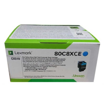 Lexmark 80C8XCE 808XC Mavi Orjinal Toner - CX510