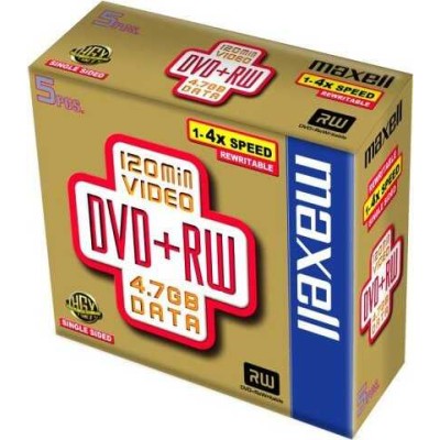 Maxell DVD-RW 4.7GB 1-4X 5'li Paket Yeniden Yazılabilir Rewritable Disk