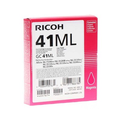 Ricoh GC41ML 405767 Geljet Kırmızı Orjinal Kartuş - SG2100 / SG3110 / SG3100