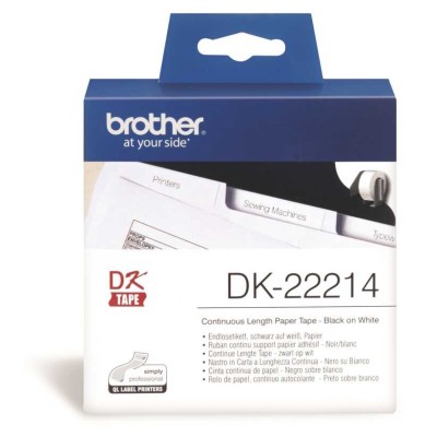 Brother P-Touch DK-22214 DK Sürekli Kağıt Etiket 12mm x 30.48m (T16377)