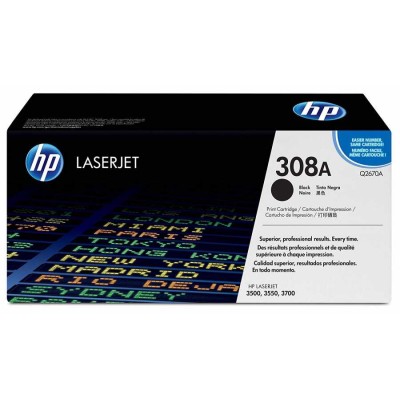 HP Q2670A (308A) Siyah Orjinal Toner - LaserJet 3700 (C) (T8253)