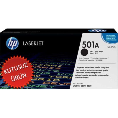 HP Q6470A (501A) Siyah Orjinal Toner - Laserjet 3600  (T3137)